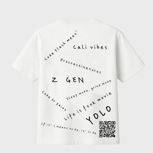 Personal Card T shirt your tags on the T-shirt CodeFlashMeet Social QR Code Unisex T-shirts – New Era Social Minimalist Customization-let others scan and connect with you